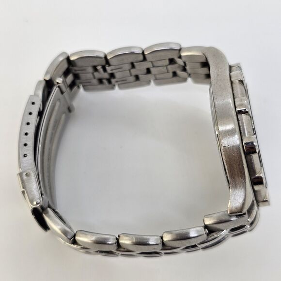 Relic Men's Watch 40MM Black Dial Gray Tone Bracelet Date 6" New Battery - Picture 11 of 12